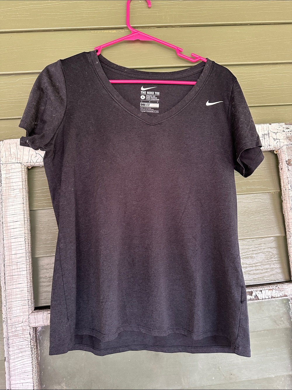 Nike Women's Black V-Neck Dri-FIT Tee